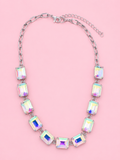 Aurora Borealis Crystal Statement Necklace