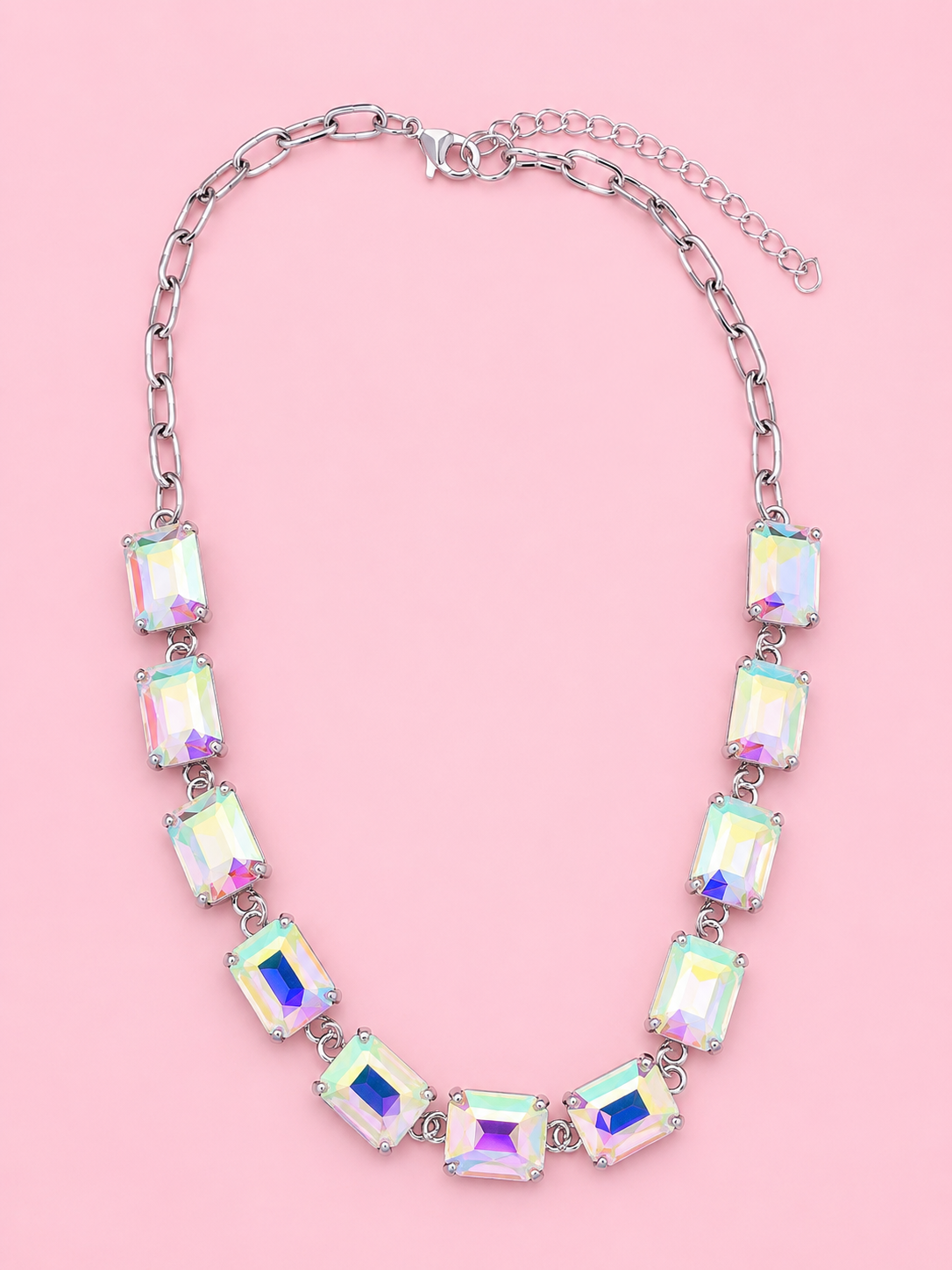 Aurora Borealis Crystal Statement Necklace